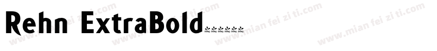 Rehn ExtraBold字体转换